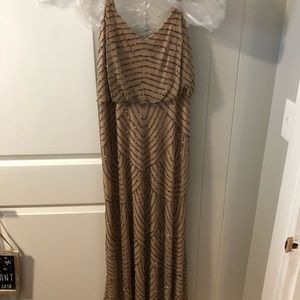 Adrianna Papell sequin bridesmaids dress